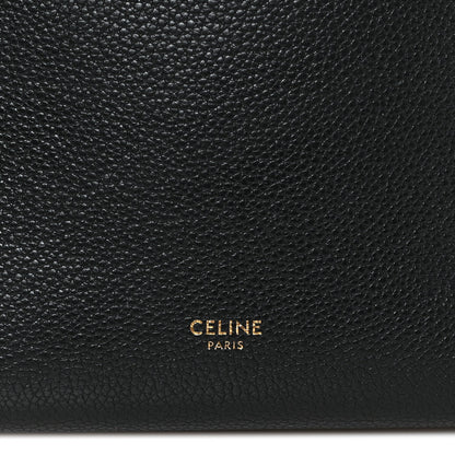 Soft Grained Calfskin Small Sangle Bucket Bag Black