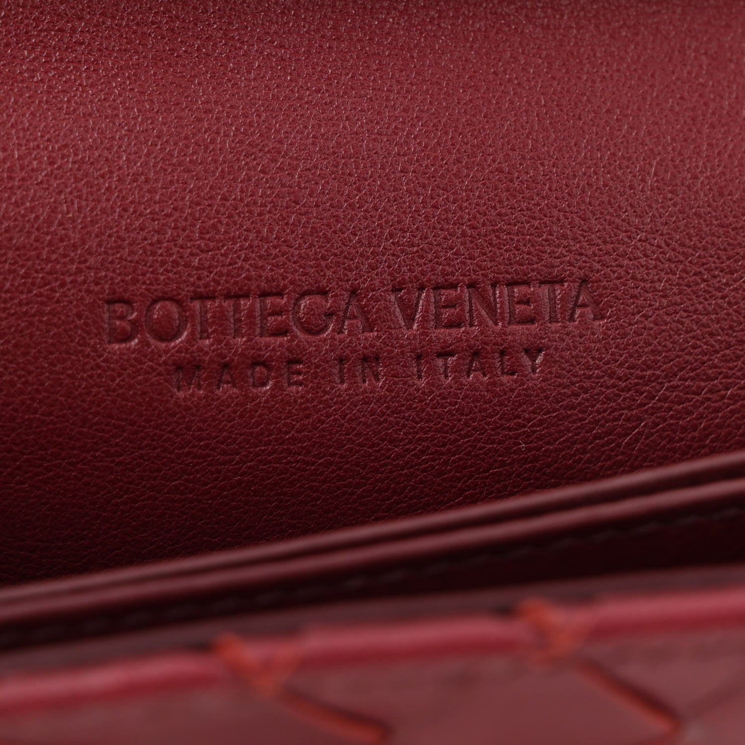 Nappa Intrecciato Mini Crossbody Barolo