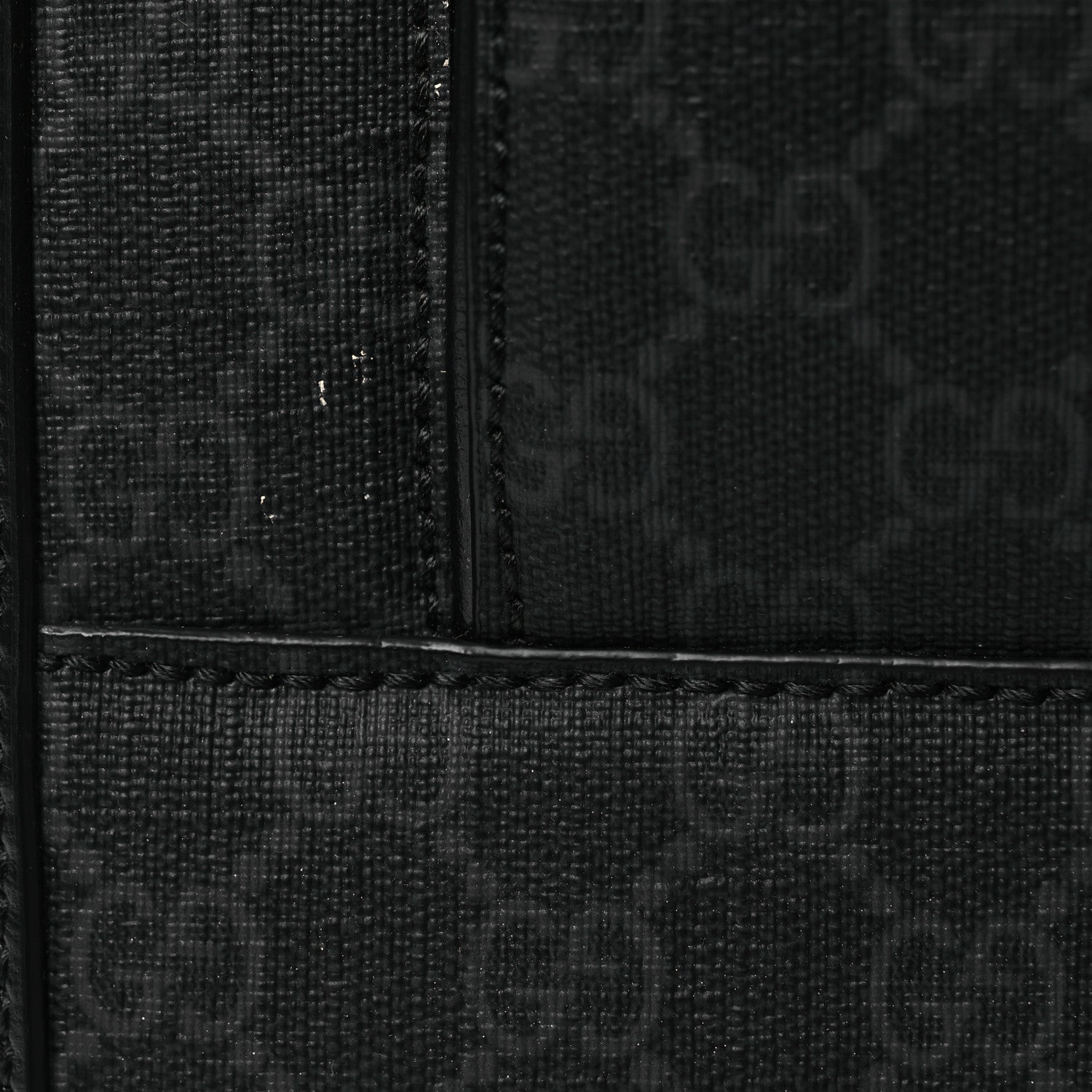 GG Supreme Monogram Four Wheel Suitcase Black Grey