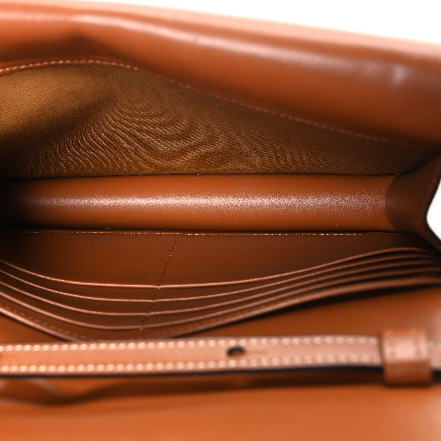 Triomphe Canvas Lambskin Wallet On Strap Tan Tan