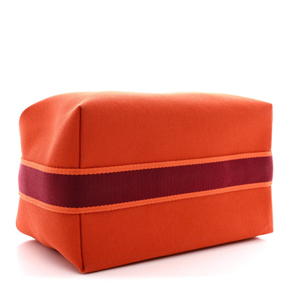 Canvas Large Bride-A-Brac Pouch Orange Feu Burgundy Orange Feu Burgundy
