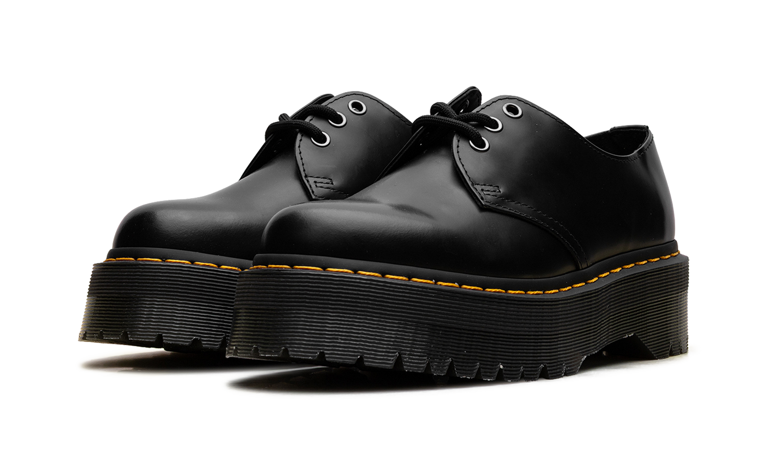 1461 Quad Polished Smooth Leather Derby "Black" 25567001