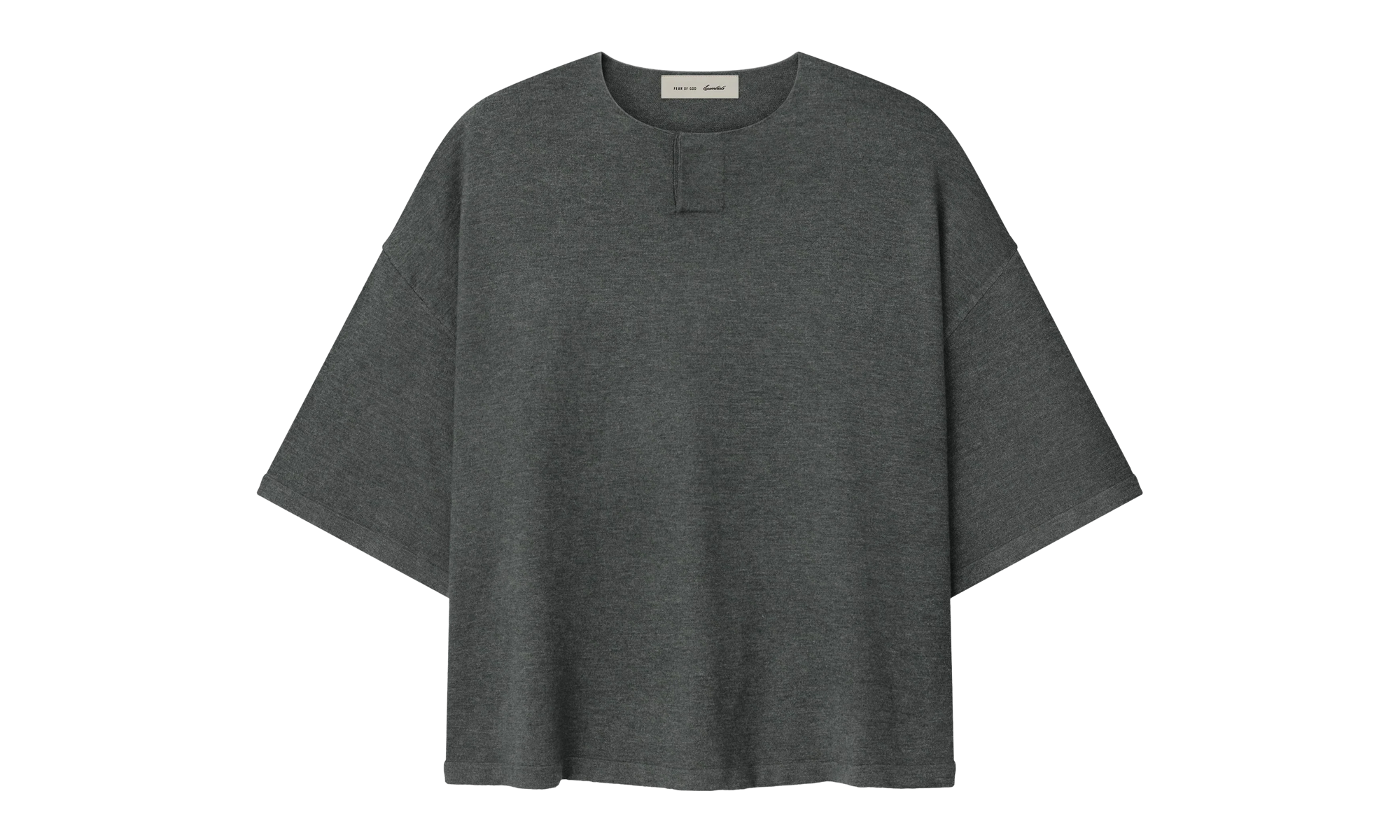 Essentials Soft Knit Short Sleeve Henley "Iron Grey" RW00314 0032