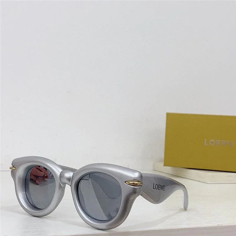 LOEWE Butterfly Inflated Round-Frame Acetate Sunglasses ✨