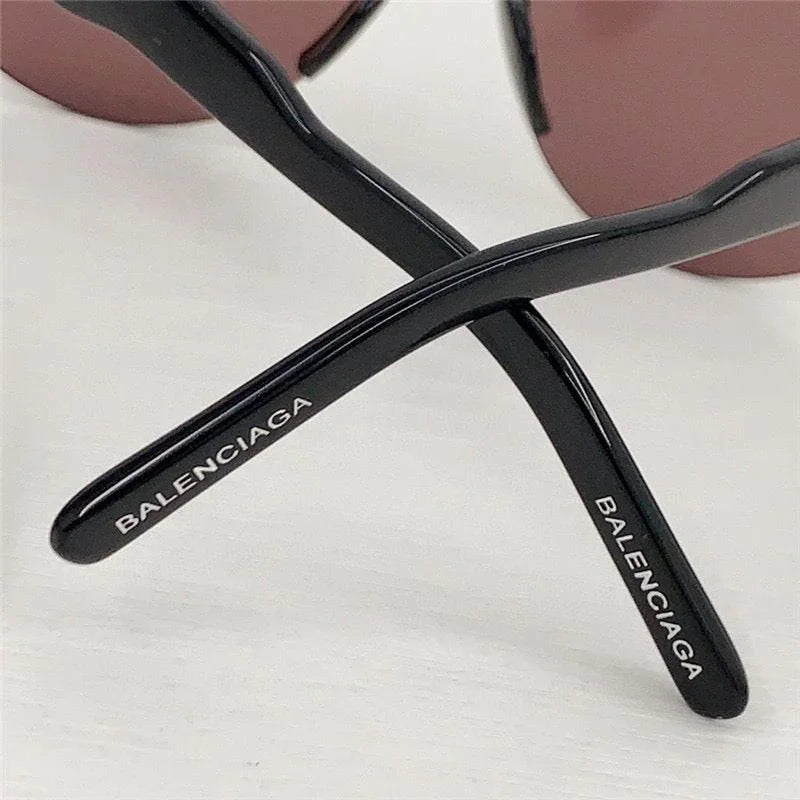 BALENCIAGA SKI 0004 Navy Blue Shield Mask Fashion Sunglasses BB0004SA Unisex 010  🖤