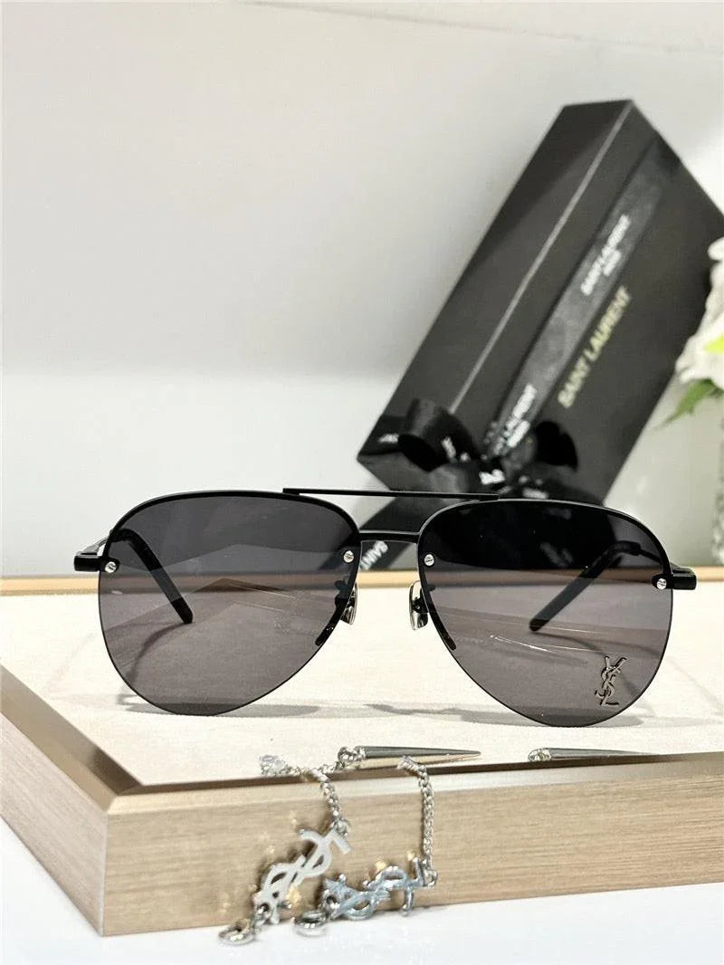 YSL Saint Laurent 11M Classic Sun Aviator Unisex Sunglasses ✨