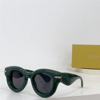 LOEWE Butterfly Inflated Round-Frame Acetate Sunglasses ✨