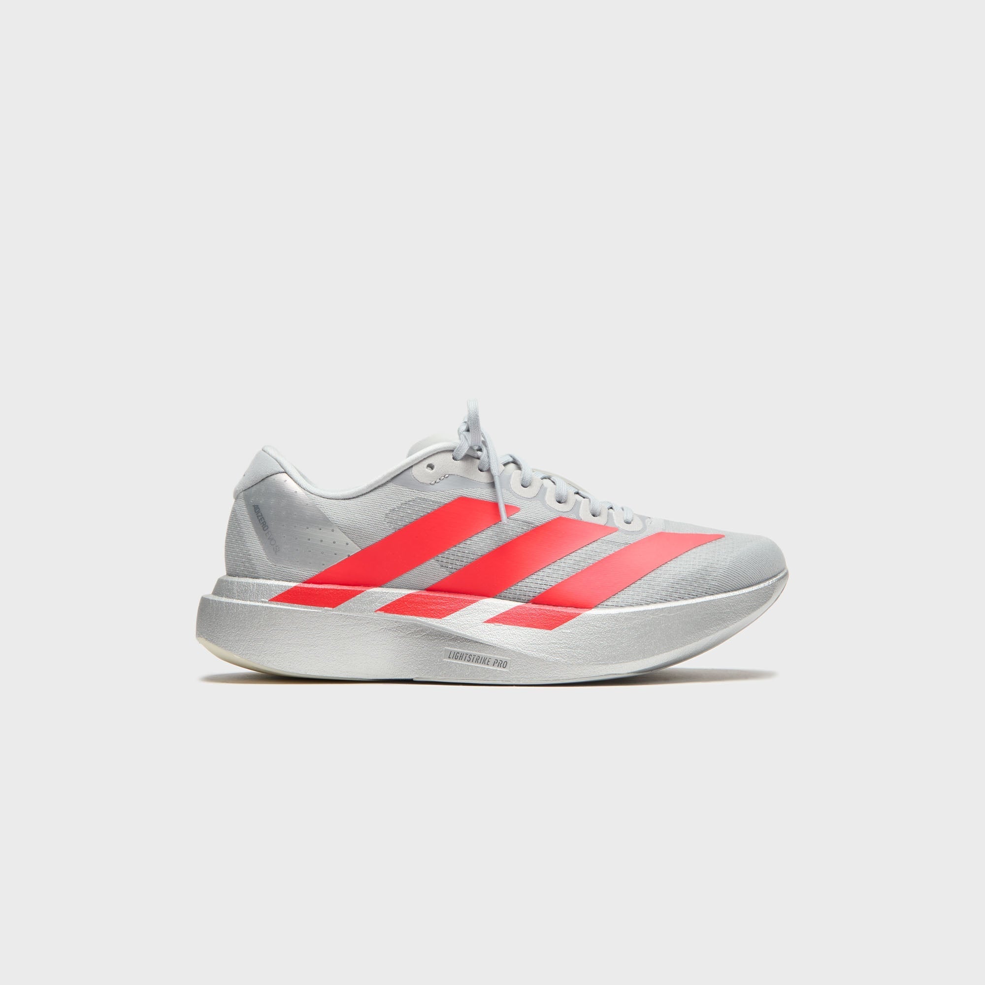 adidas Adizero EVO SL - Silver Metallic / Lucid Red / Iron Metallic