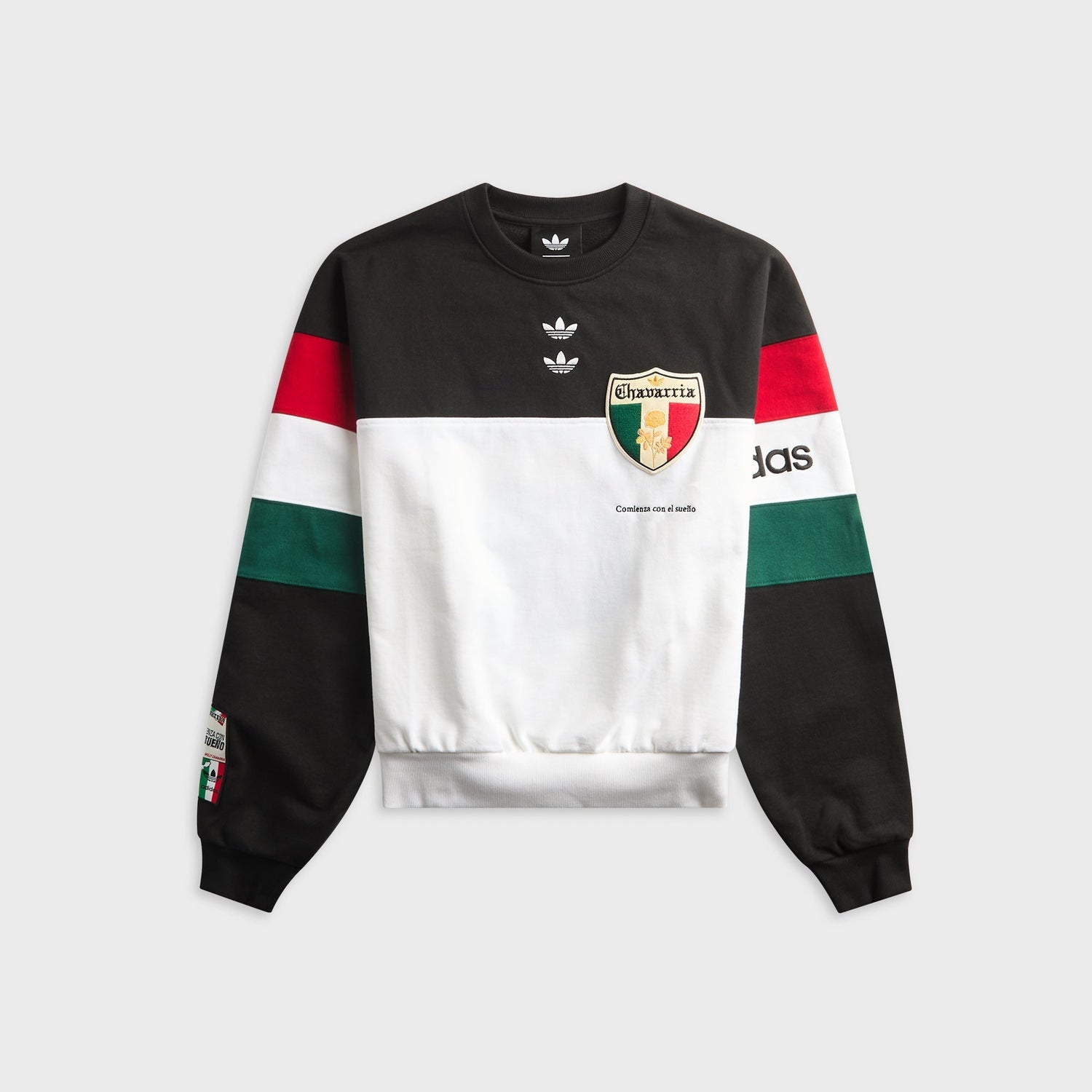 adidas x Willy Chavarria Fleece Crewneck Sweatshirt - Black / White