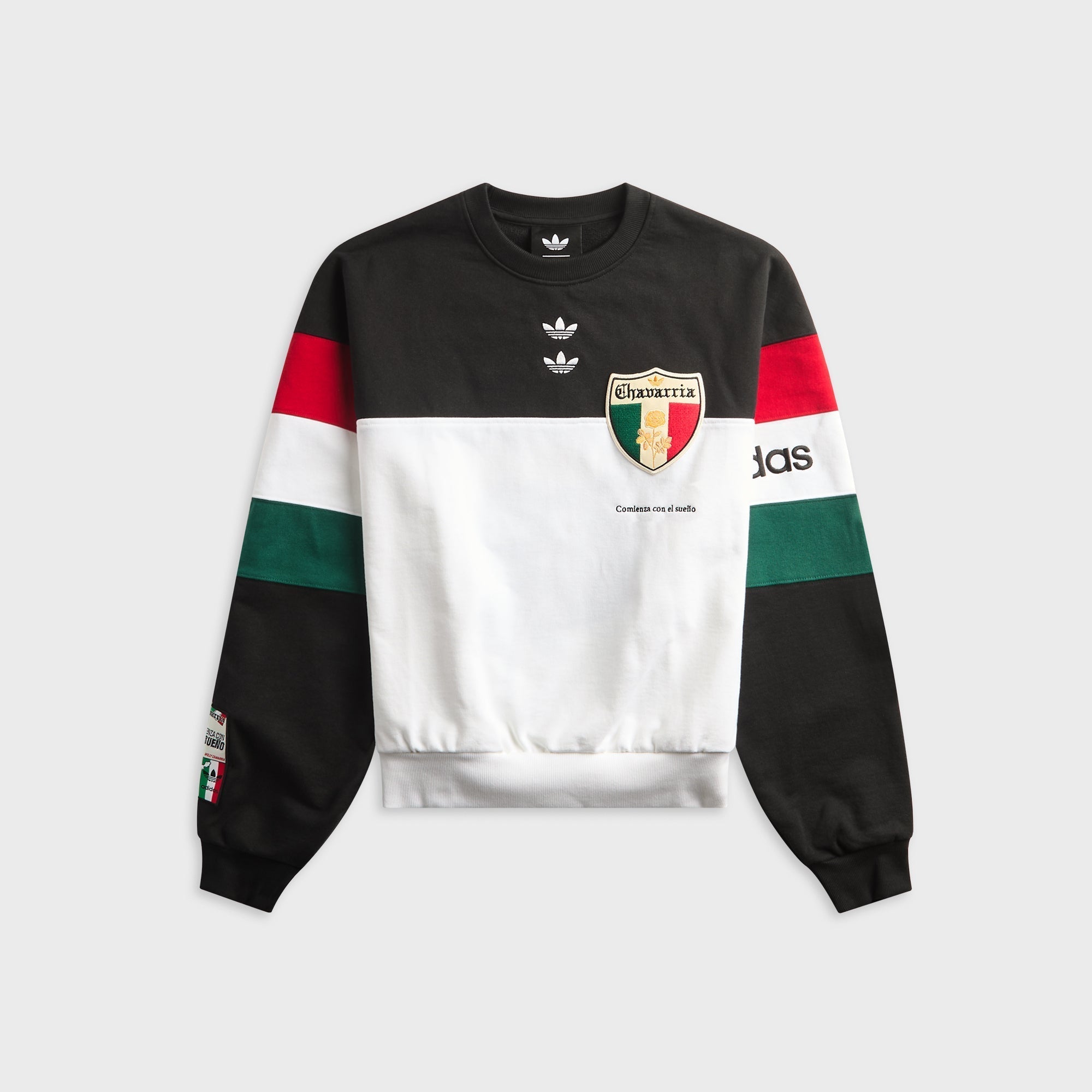 adidas x Willy Chavarria Fleece Crewneck Sweatshirt - Black / White