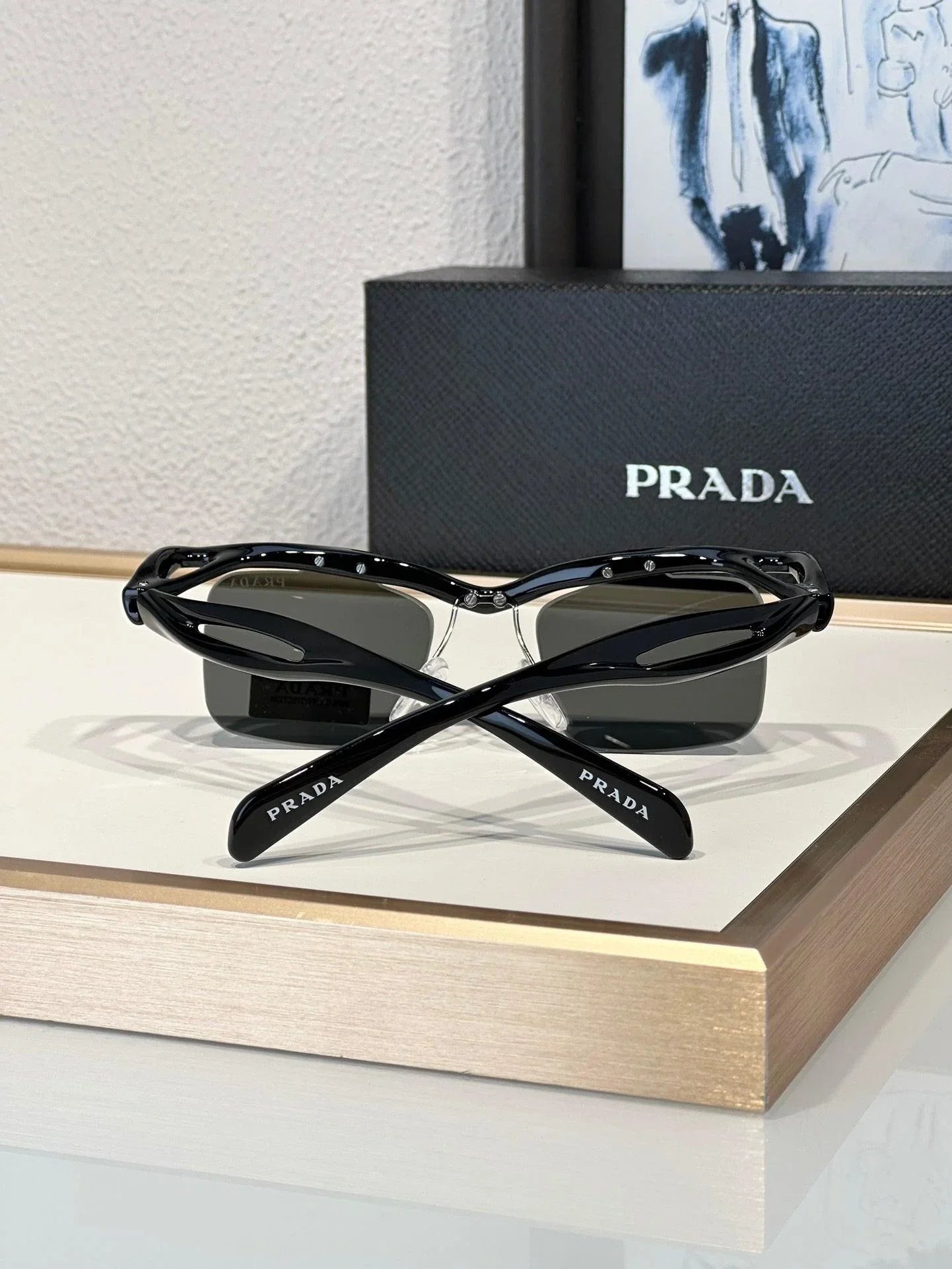 PRADA PR A15S - BLACK-PEACH-GREEN | SUNGLASSES Unisex  🟥
