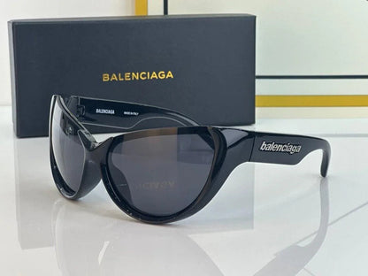 BALENCIAGA 0201S Black Mask Butterfly / Cat Eye Fashion Sunglasses 🖤