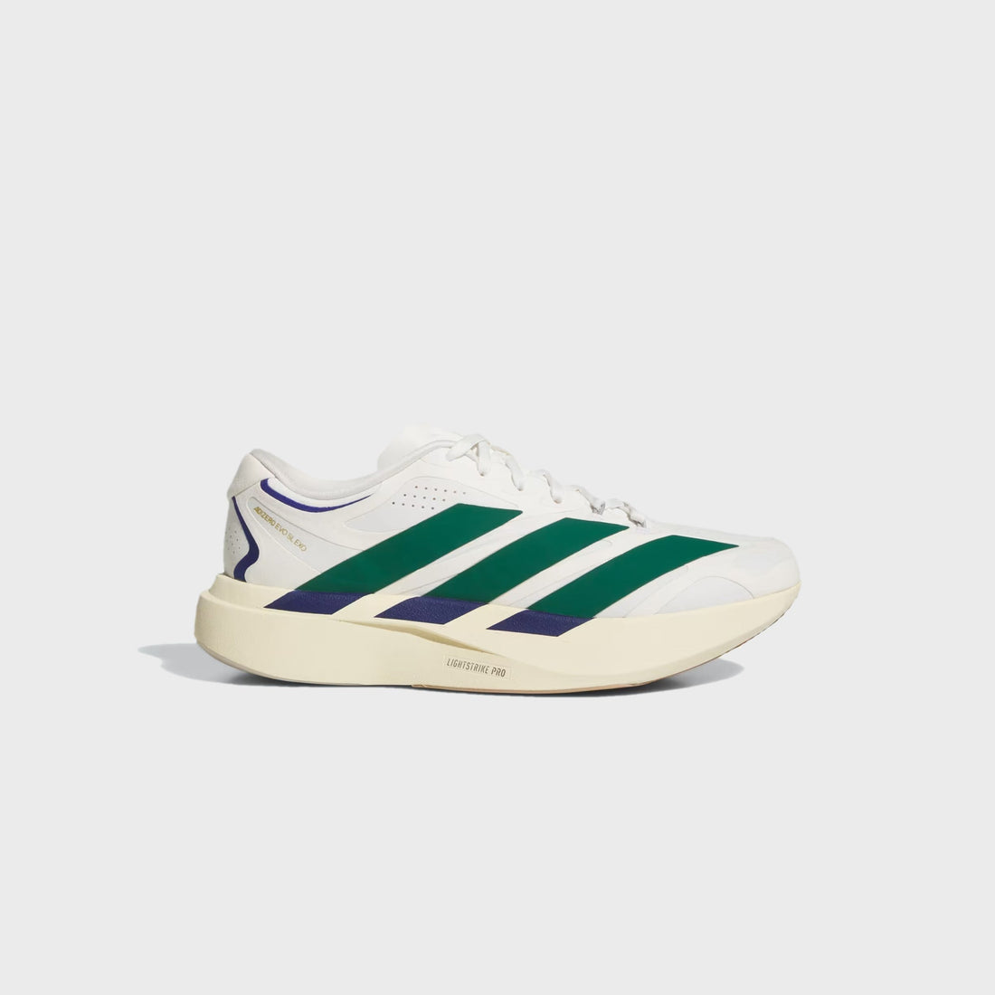 adidas Adizero Evo SL Exo Suede - Core White / Collegiate Green / Cream White