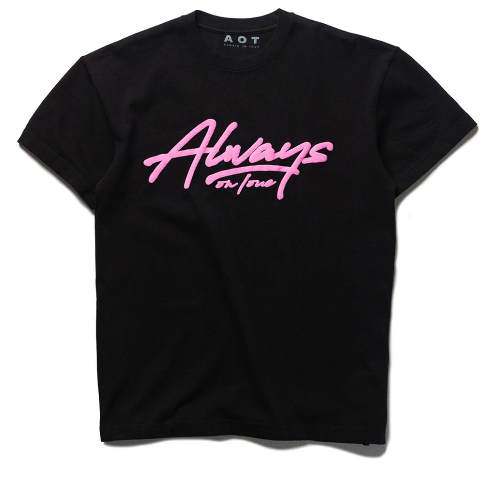 Always On Tour Script Logo Tee - Black