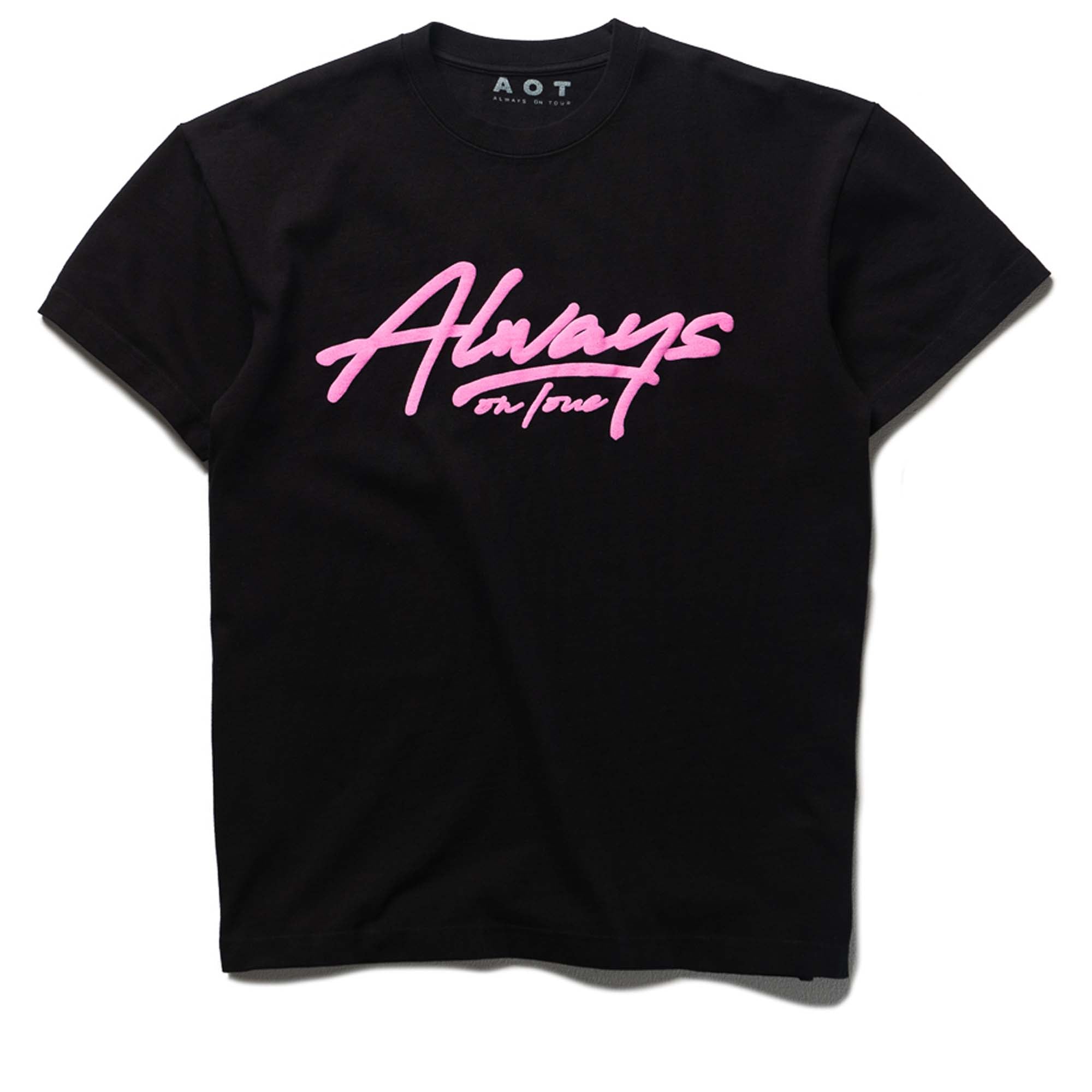 Always On Tour Script Logo Tee - Black