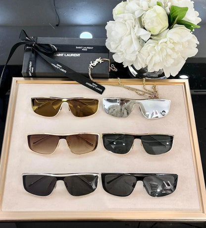 Saint Laurent SILVER-GOLD SL 605 LUNA’ Sunglasses✨