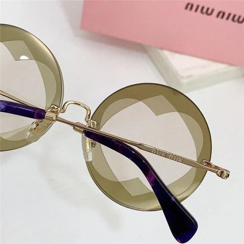 Miu Miu Sunglasses MU 01SS Gold-Black Frame Women's Sunglasses✨