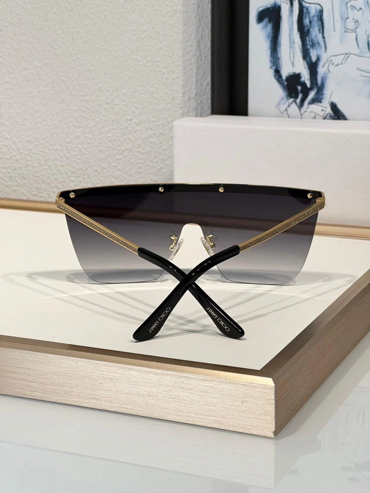 Jimmy Choo Leah Mask oversize-frame Sunglasses Women&