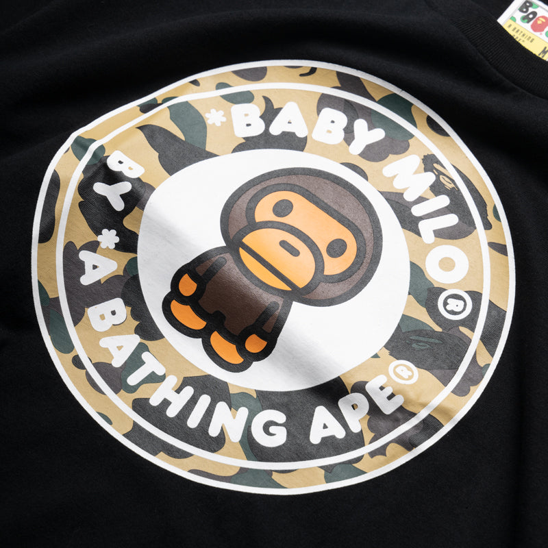 A Bathing Ape 1st Camo Milo Busy Works Tee - Black/Yellow