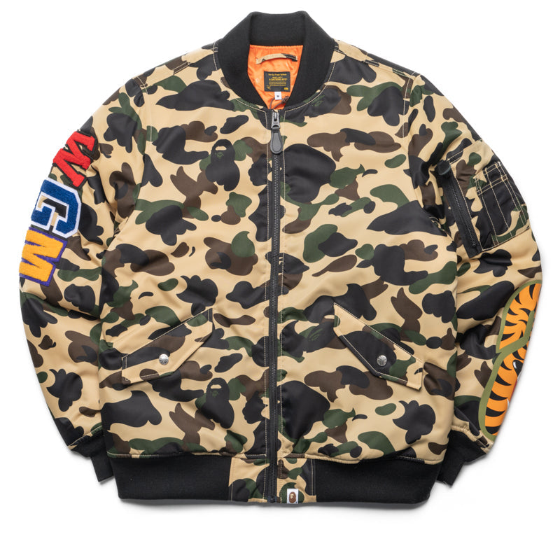 A Bathing Ape 1st Camo Shark MA-1 Jacket - Yellow