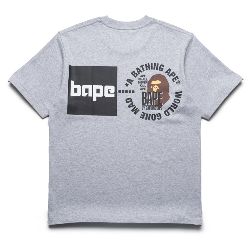 A Bathing Ape Logo Tee - Gray