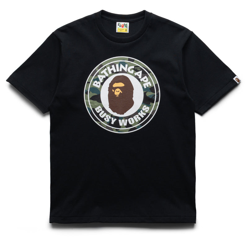 A Bathing Ape 1st Camo Busy Works Tee - Black/Green