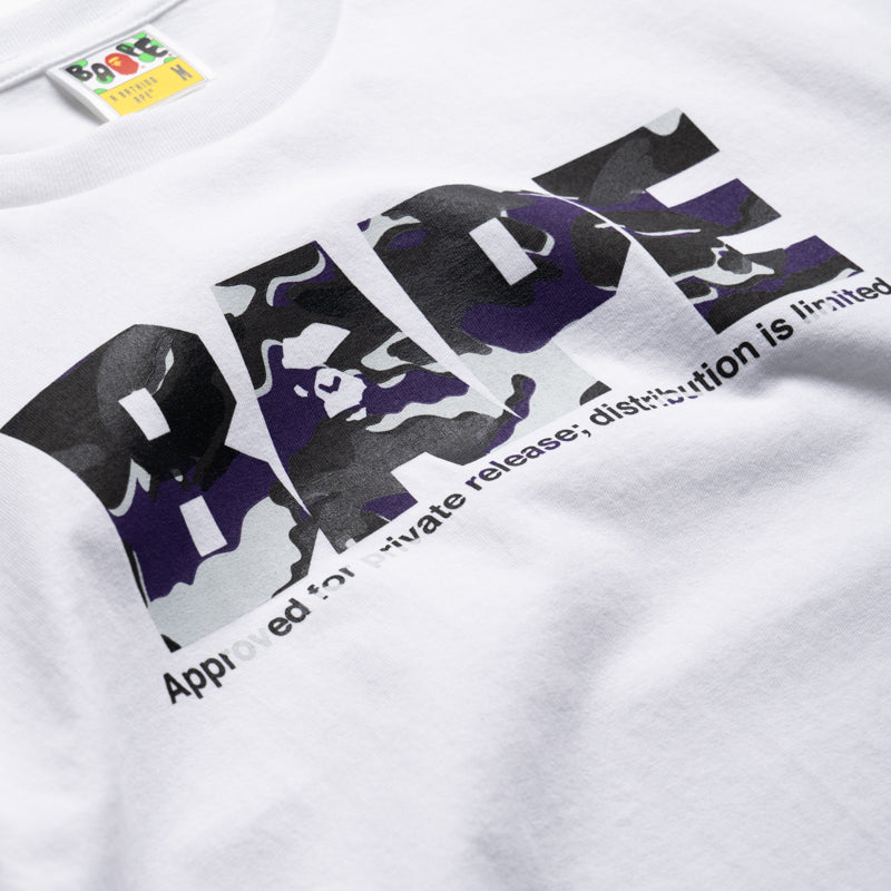 A Bathing Ape Color Camo By Bathing Ape Tee - White/Purple