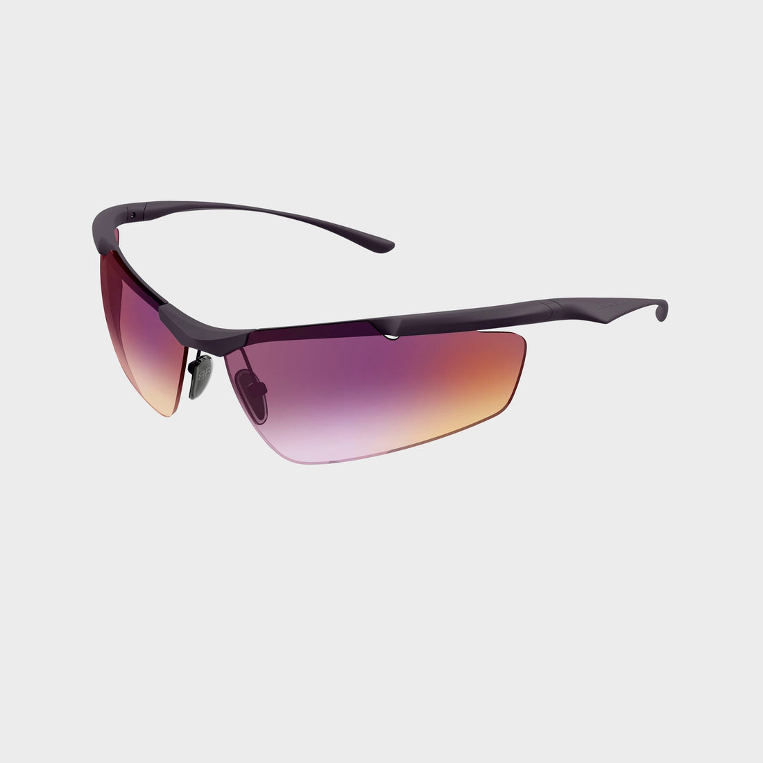 Balenciaga BB0462S Unisex Metal Sunglasses - Ruthenium / Violet