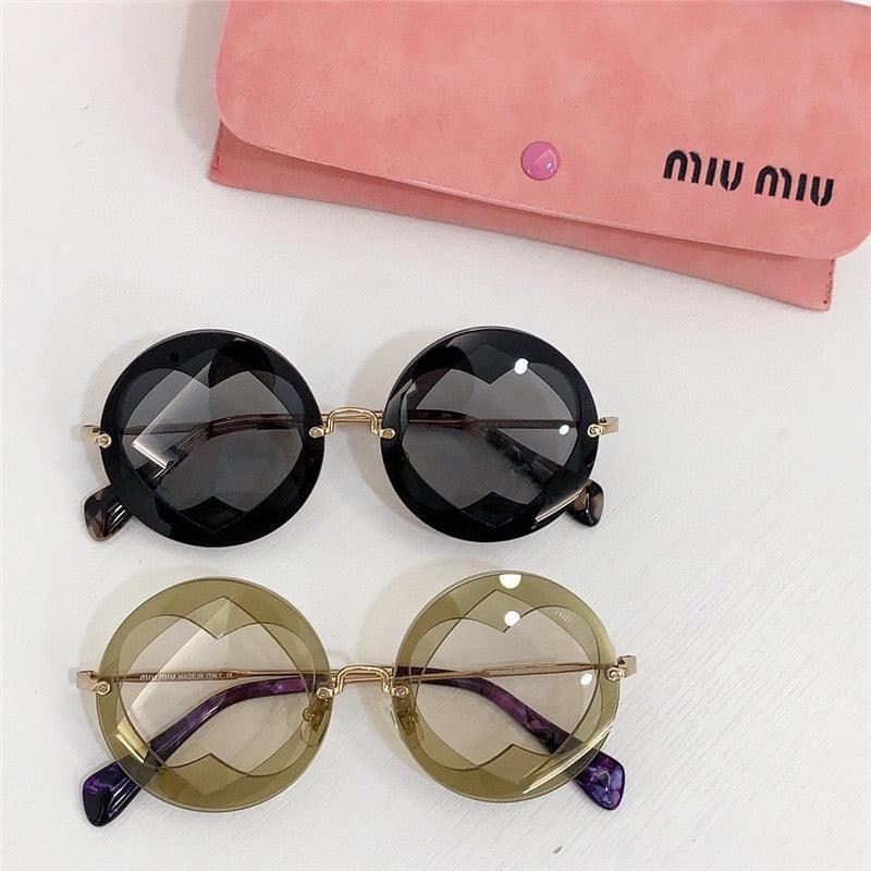 Miu Miu Sunglasses MU 01SS Gold-Black Frame Women's Sunglasses✨