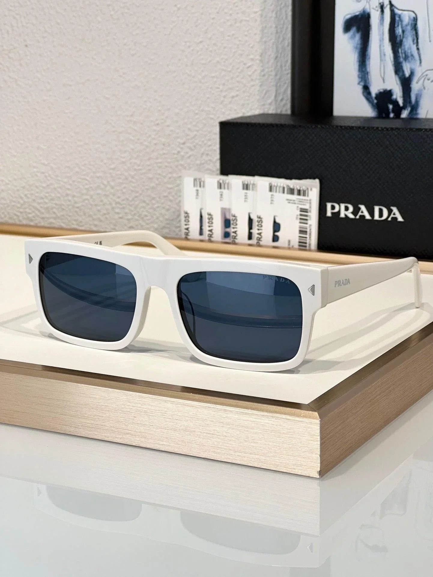 Prada PR A10S Rectangular Brown POLARISED Men's Sunglasses  🟥