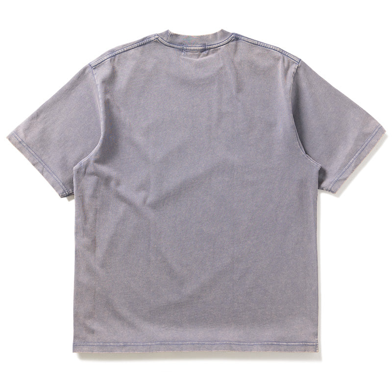 A Bathing Ape Heavy Washed Logo Tee - Charcoal