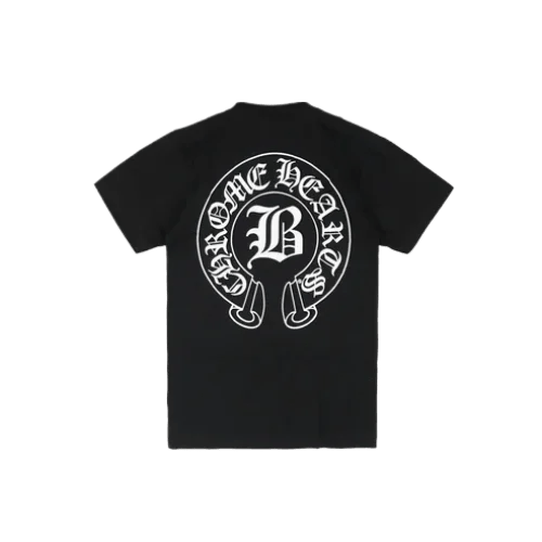 Black Chrome Hearts Shirt Horse Shoe logo