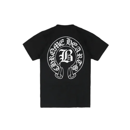 Black Chrome Hearts Shirt Horse Shoe logo