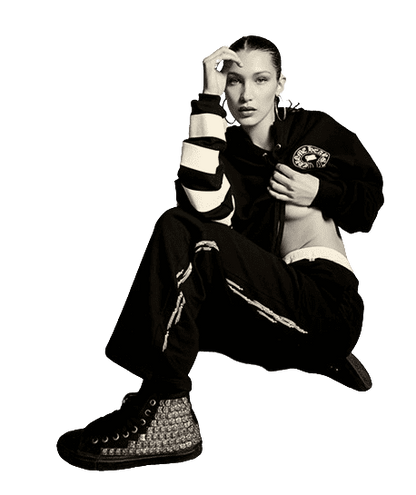 Bella Hadid Chrome Hearts Black Hoodie