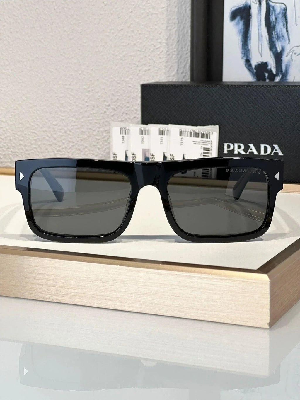 Prada PR A10S Rectangular Brown POLARISED Men's Sunglasses  🟥