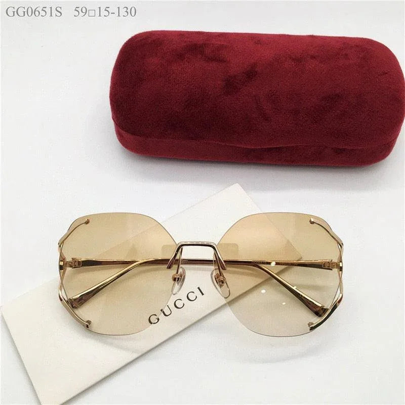 GUCCI 0651S Square 60mm Aviator Sunglasses ✨