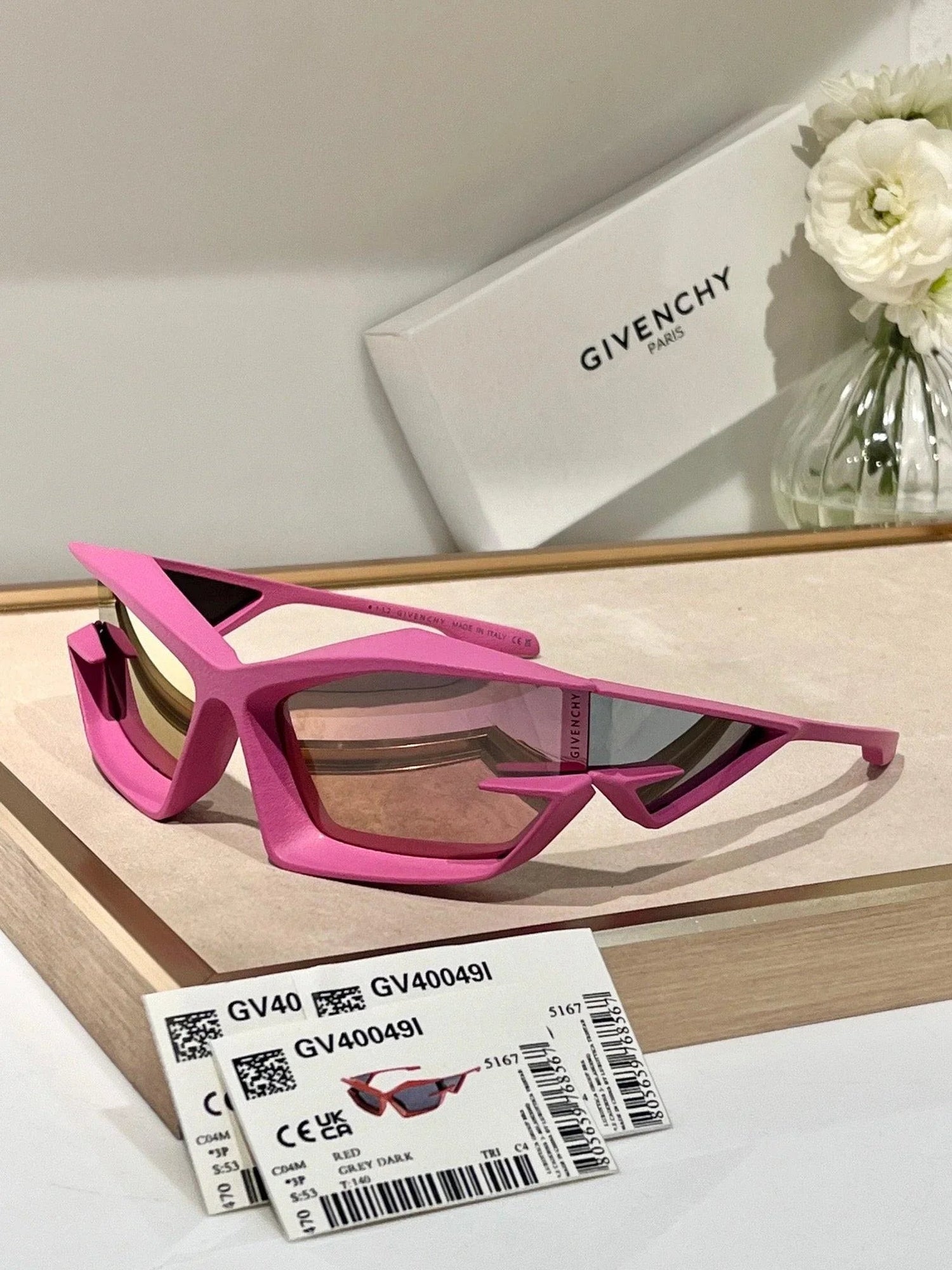 GIVENCHY GV 40049I 02A MASK Sunglasses -  8 Colors✨