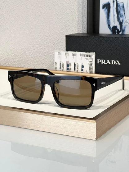 Prada PR A10S Rectangular Brown POLARISED Men&