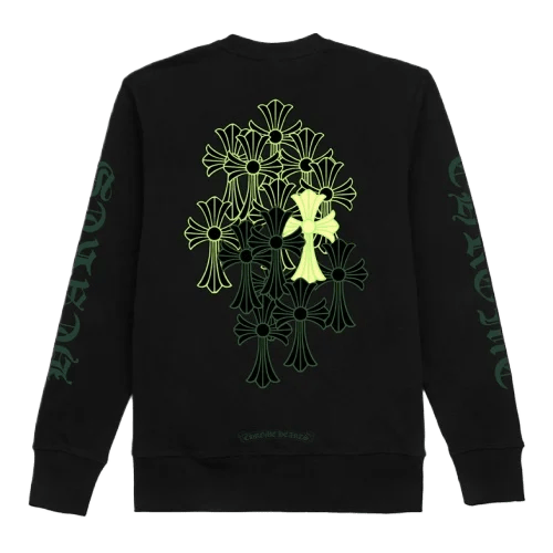 Chrome Hearts Multi Green Cemetry Cross Limited Edition Sweatshirt