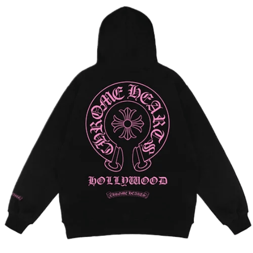 Chrome Hearts Pink Rare Horse Shoe Hoodie