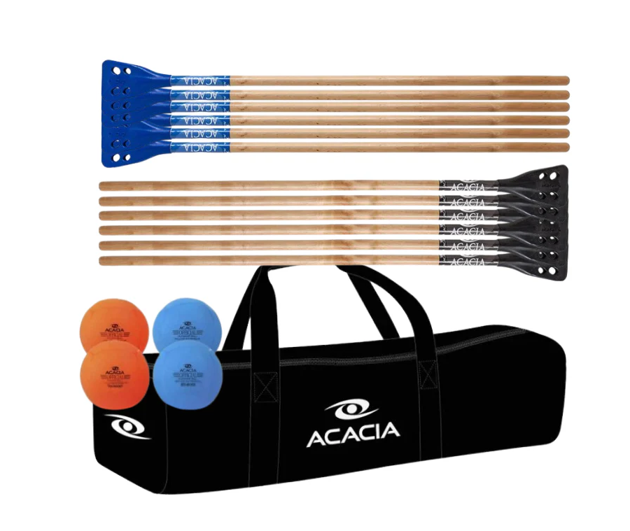 Acacia Classic Broomball Packages | Complete Solid Wood Set for Teams