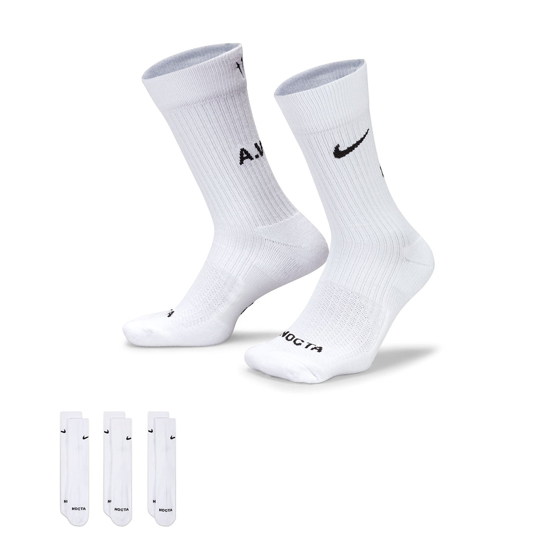 NOCTA CREW SOCKS WHITE (3 PAIRS)