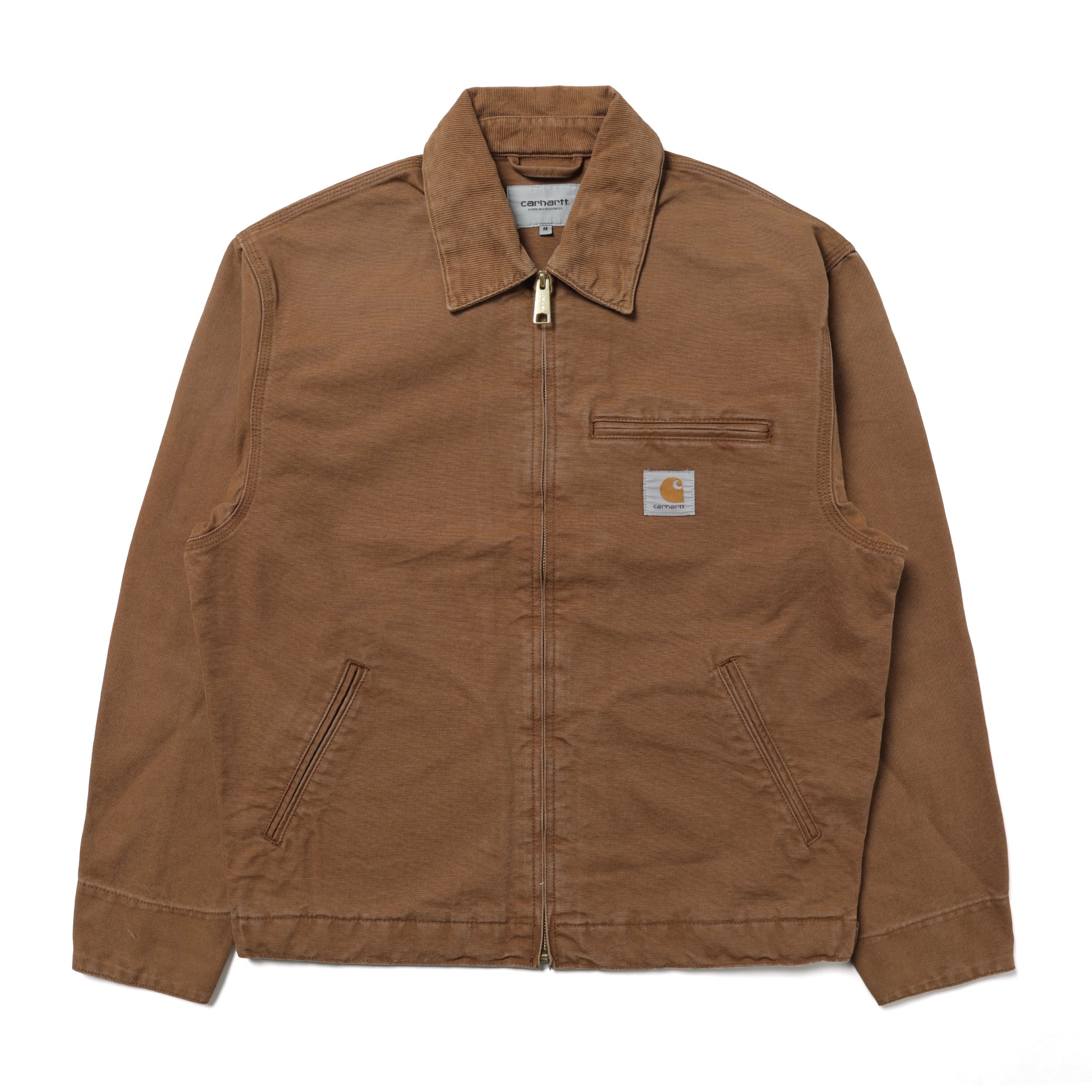 Carhartt WIP Detroit Jacket Stone Canvas Hamilton Brown