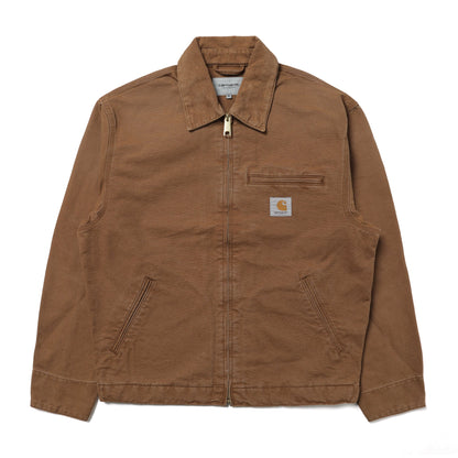 Carhartt WIP Detroit Jacket Stone Canvas Hamilton Brown