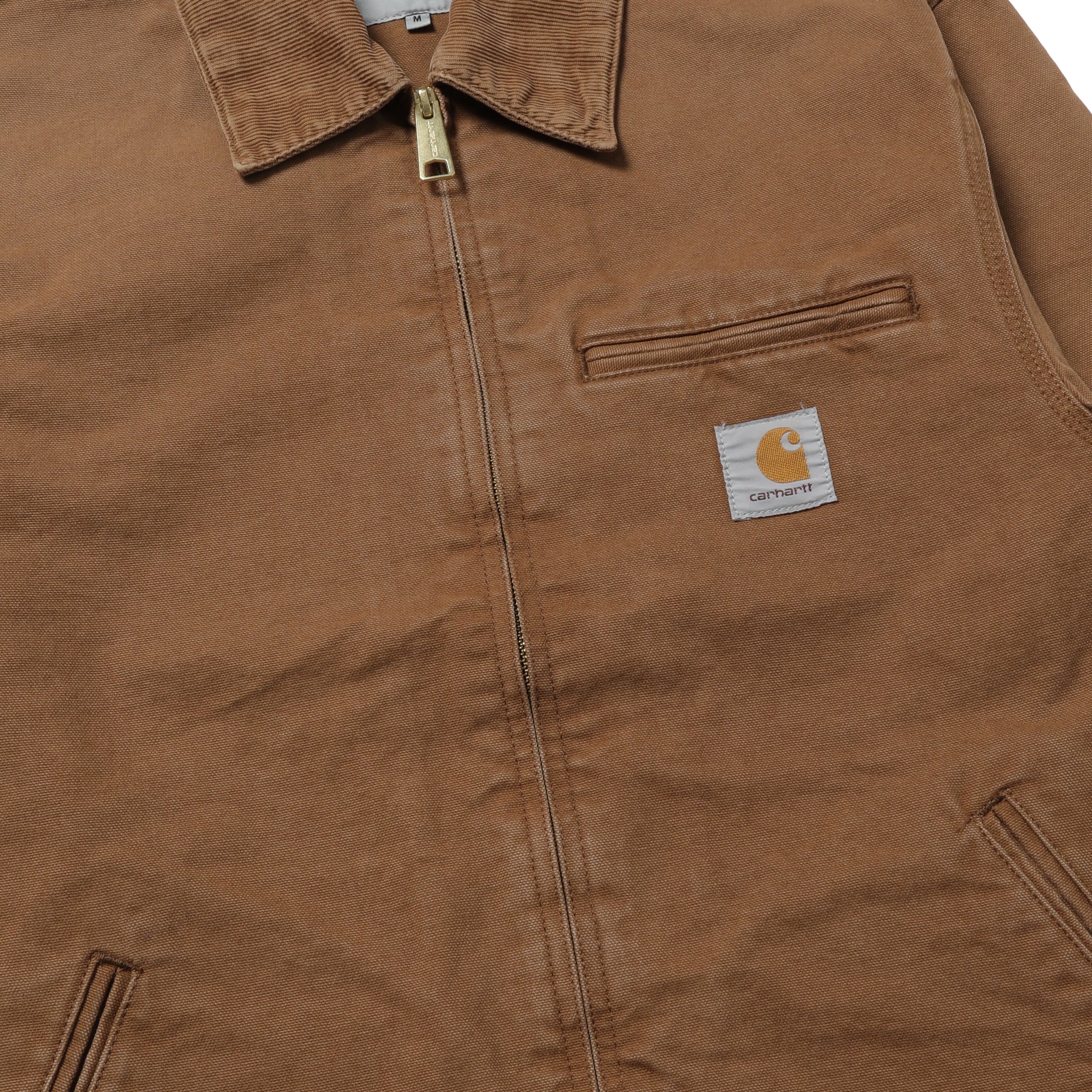 Carhartt WIP Detroit Jacket Stone Canvas Hamilton Brown