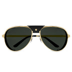 Cartier Santos De Cartier CT0296S-001 Black Gold Sunglasses