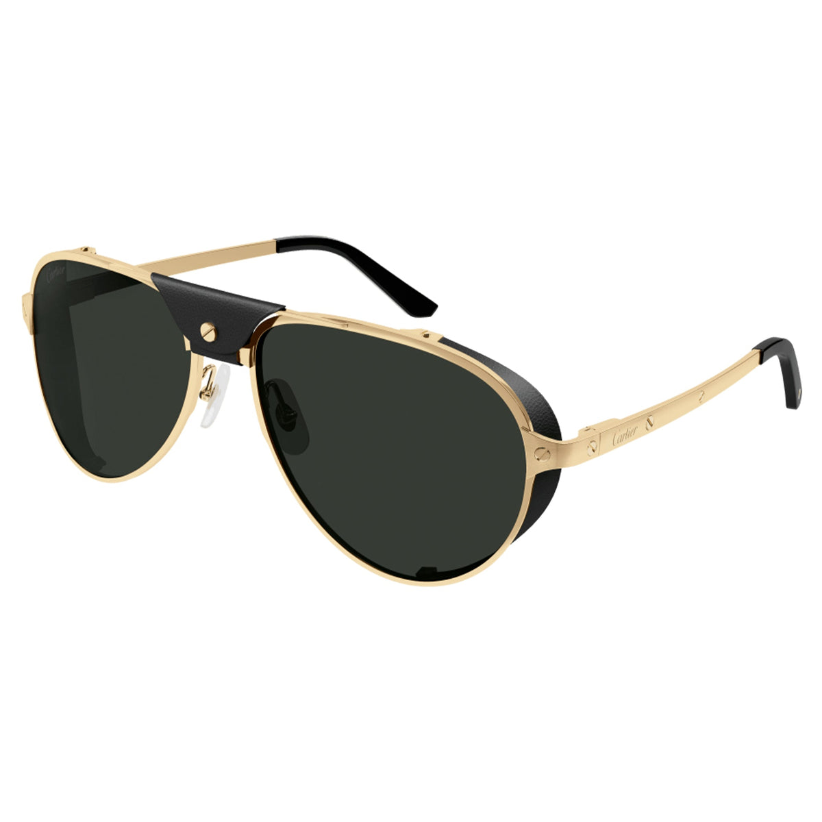 Cartier Santos De Cartier CT0296S-001 Black Gold Sunglasses Main image
