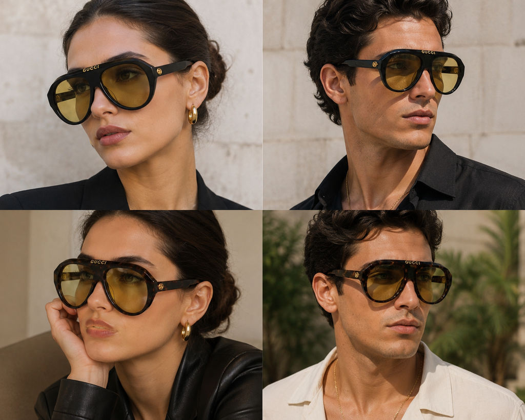 Gucci GG0479S 002 Aviator Oversized Sunglasses 🇮🇹