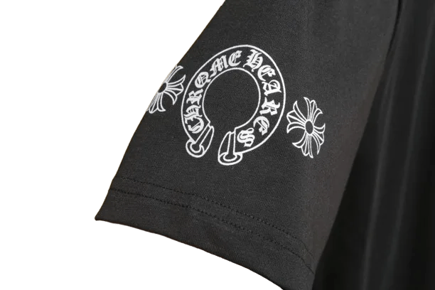 Chrome Hearts Dagger Logo Black Drop Sleeve Tee