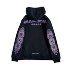 Chrome Hearts Zip Up Purple Black Hoodie